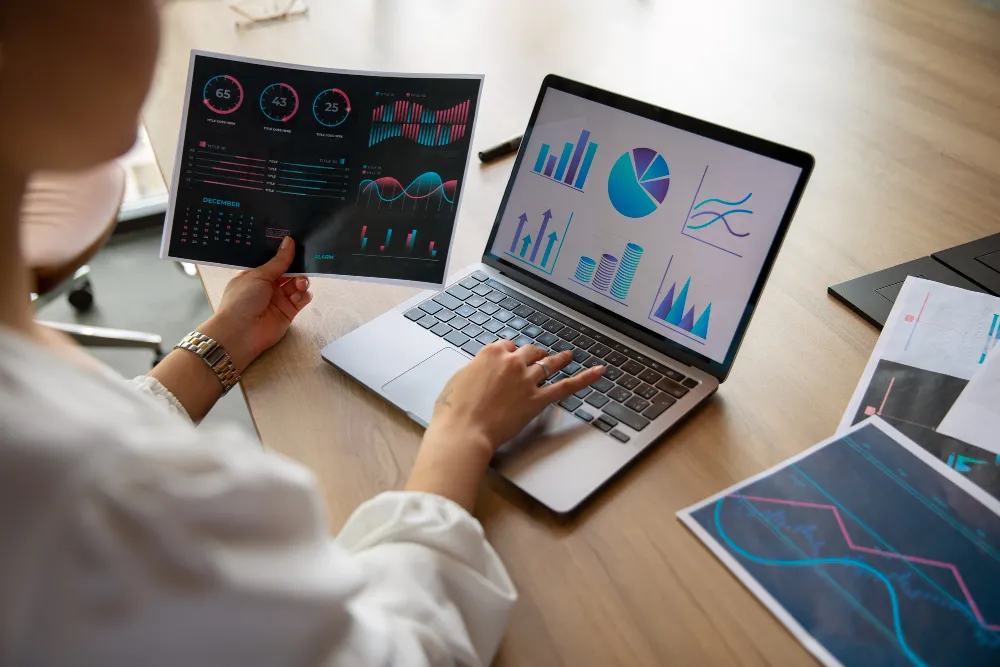 Data analytics team working on business insights